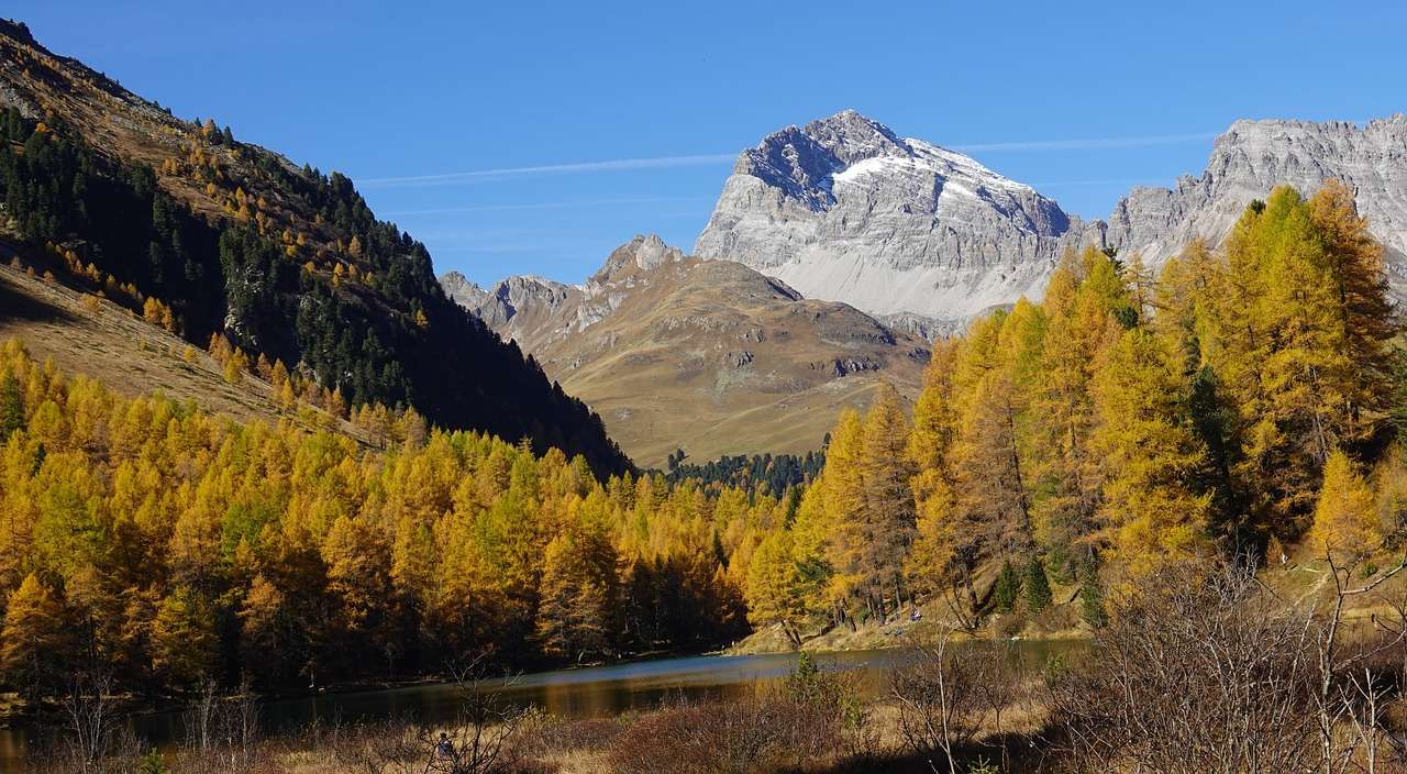 Panorama górska Jezioro górskie puzzle online