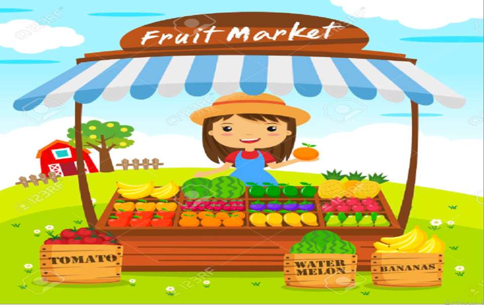 rynek owoców puzzle online
