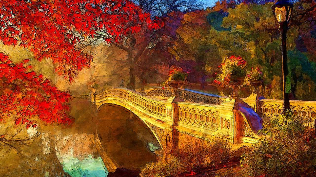 Most w barwach jesieni puzzle online