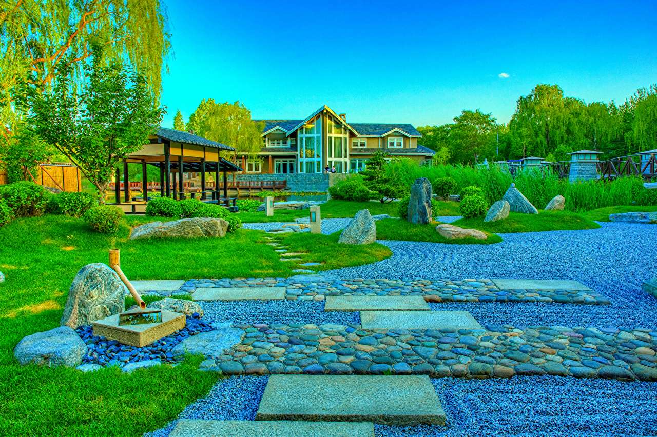 Chiny- Piękny kamienny park- Beijing Zen Garden puzzle online