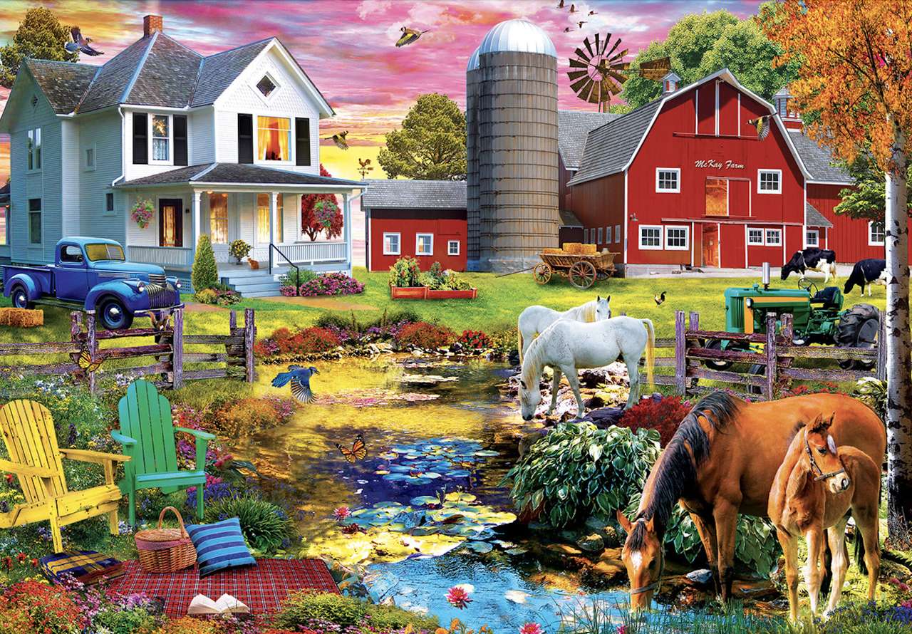 Uroczy piknik na farmie puzzle online