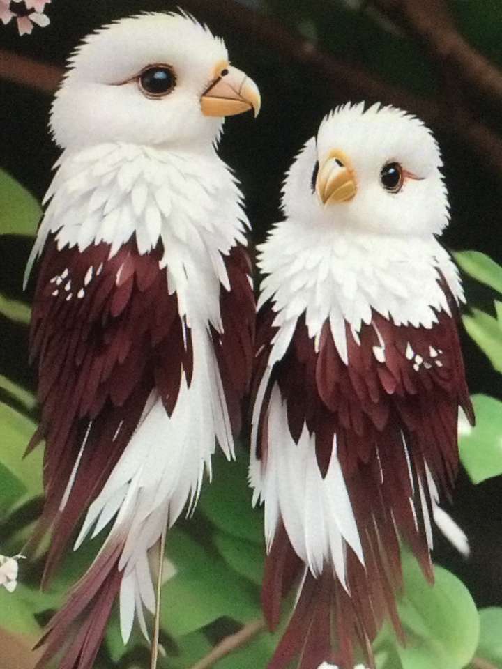 Dwa piękne ptaki puzzle online