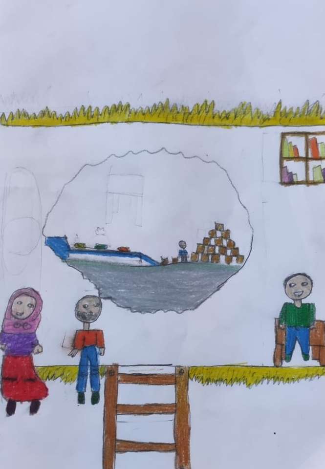 Rysunek wykonany przez dzieci z Turcji do książki puzzle online