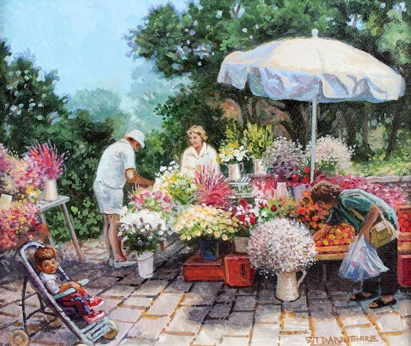 Sprzedaż kwiatów na świeżym powietrzu puzzle online
