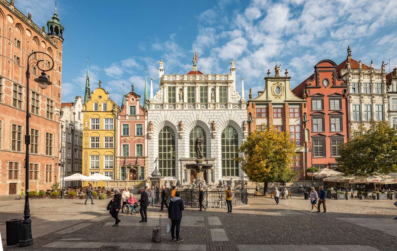 Gdańsk-Fontanna Neptuna i piękne kamienice puzzle online