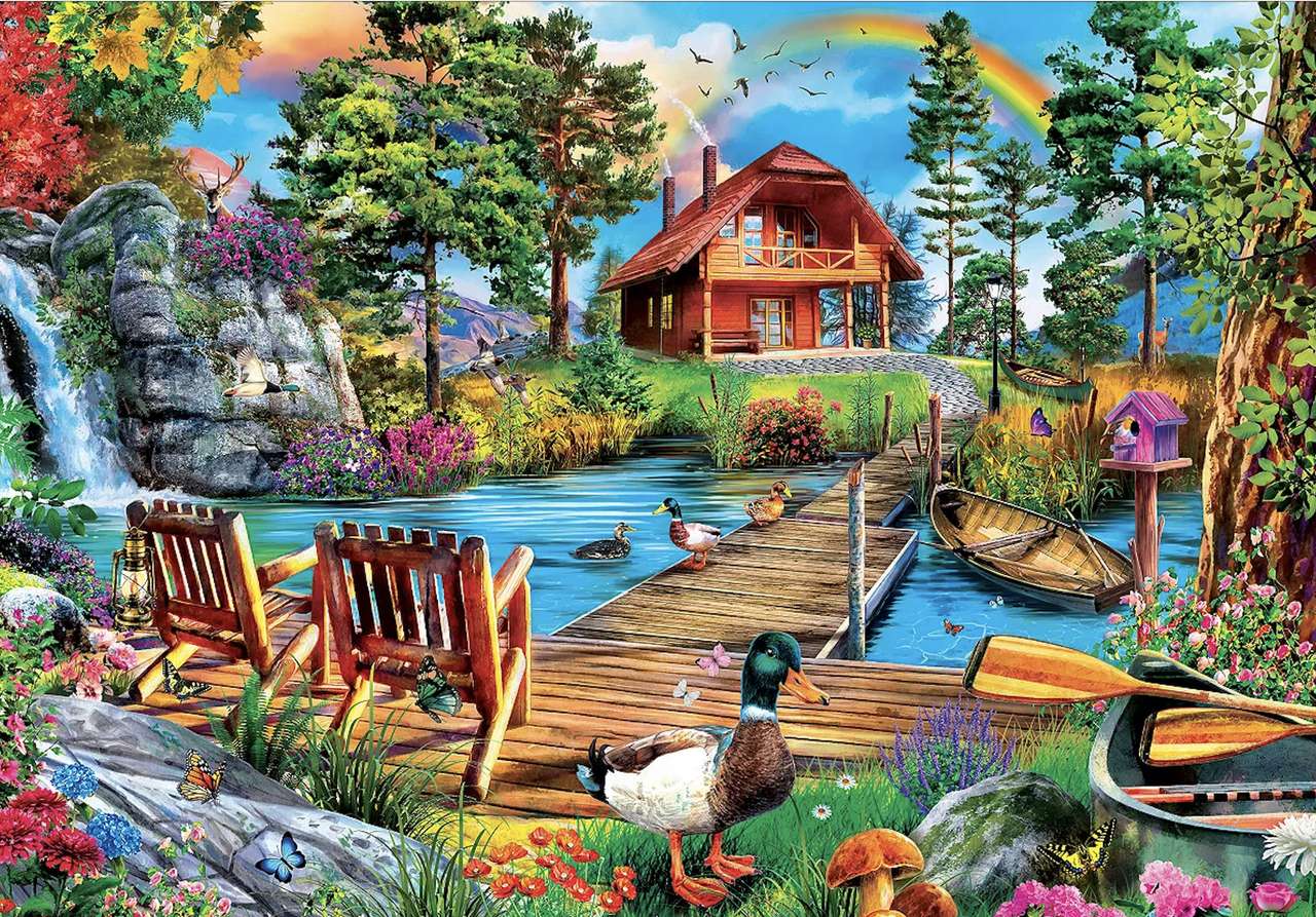 Domek i miejsce marzeń wielu z nas piękno zachwyca puzzle online
