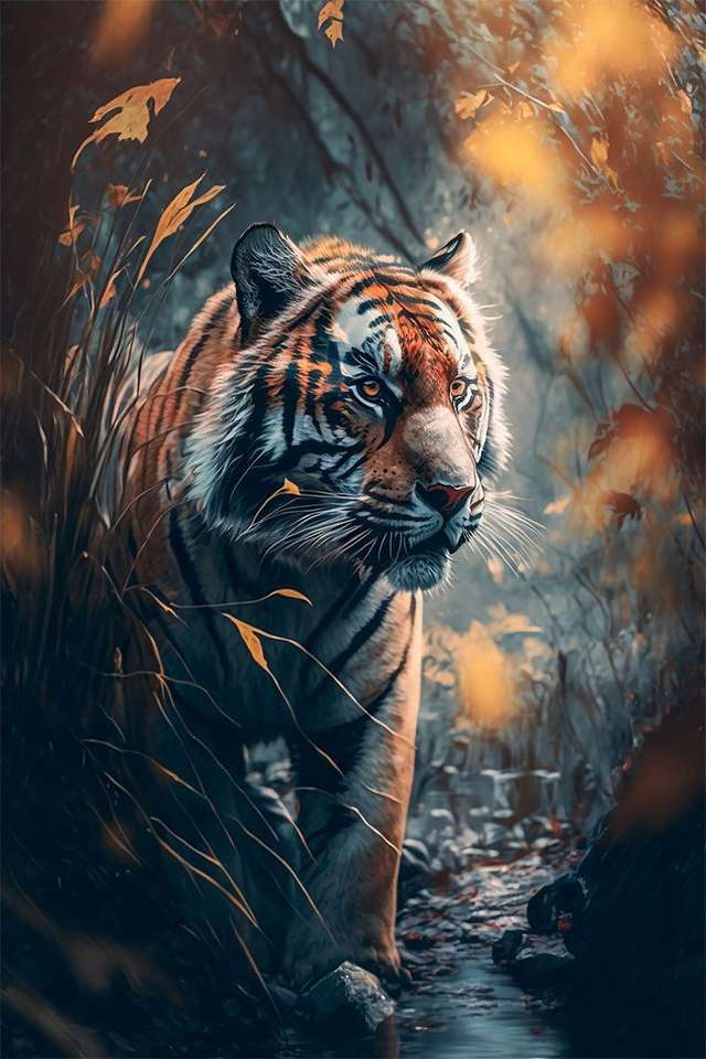 tygrys, tygrys puzzle online