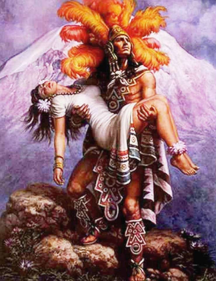 Nieśmiertelna miłość Popocatepetl i Iztaccihuatl puzzle online