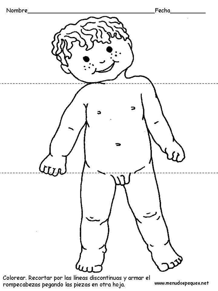 Schemat ciała dziecka puzzle online