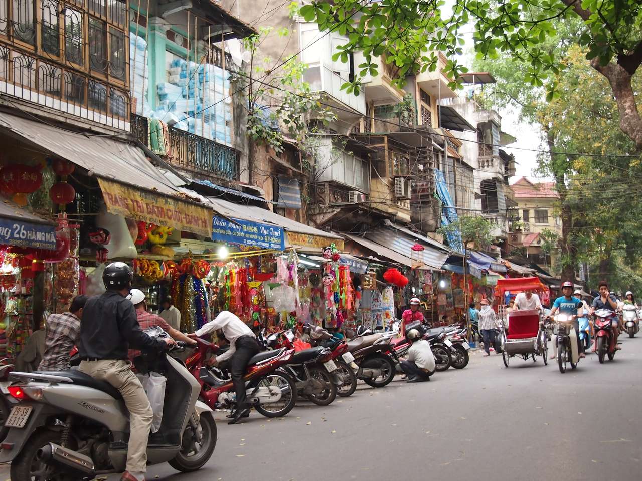 Stara dzielnica Hanoi, Wietnam puzzle online