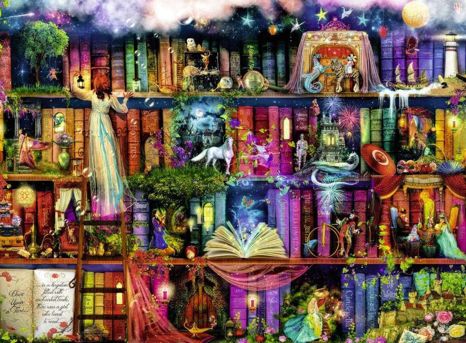 Fantasy Library -Biblioteka z fantazji puzzle online
