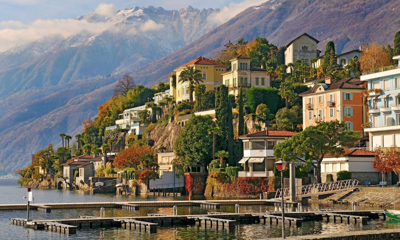 Piękna Ascona, miasto w Szwajcarii puzzle online