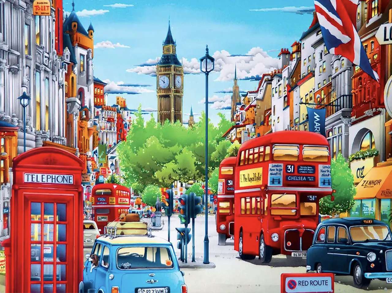 Londyn w pełni lata pełen kolorów puzzle online
