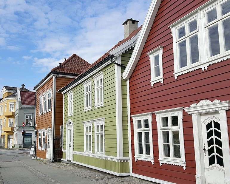 Bergen. Uliczka w malownicze domy puzzle online