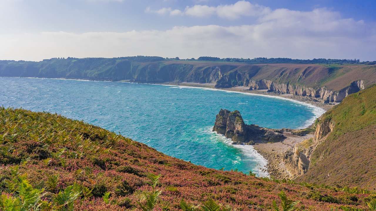 Krajobraz wybrzeża Bretanii puzzle online