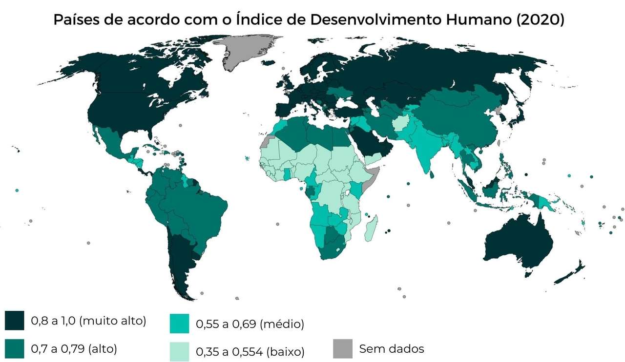 Kraje według HDI puzzle online