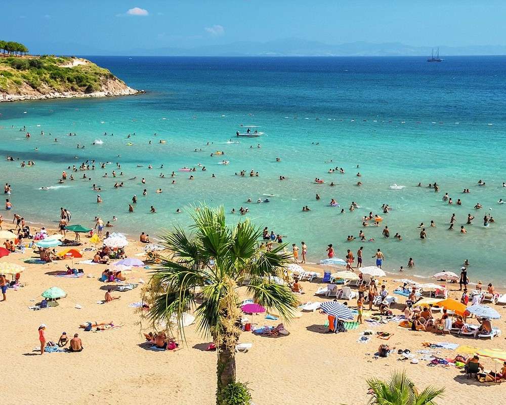 Piaszczysta plaża w Turcji puzzle online