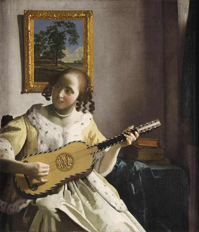 Vermeer Grająca na gitarze puzzle online