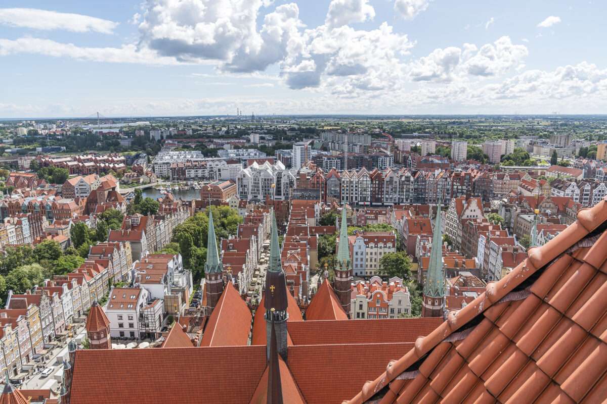 Panoramiczny widok Gdańsk Polska puzzle online
