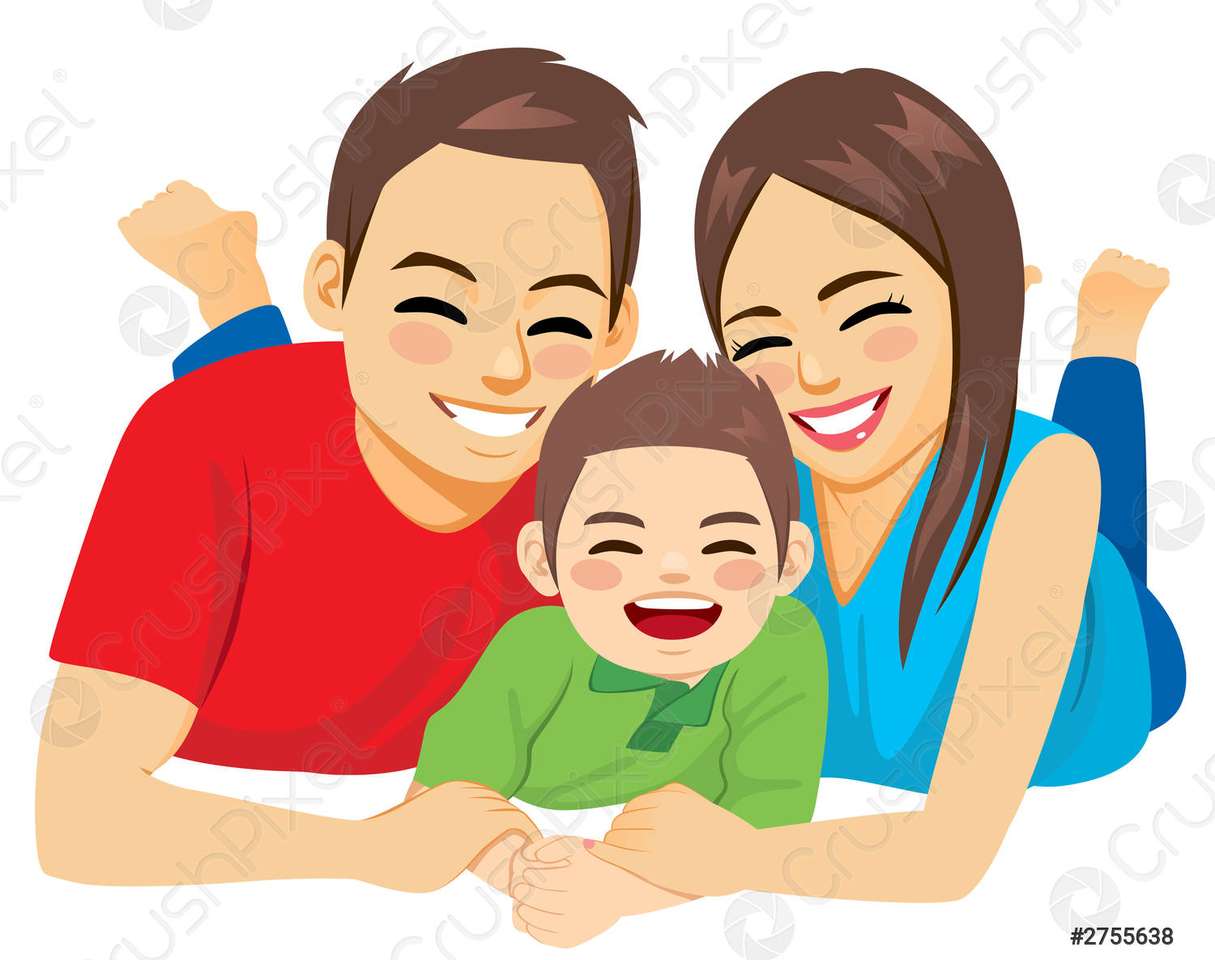 szczęśliwa rodzina puzzle online