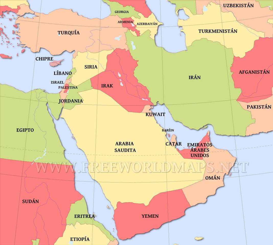 Bliski Wschód puzzle online