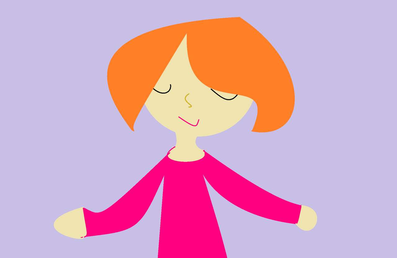 dziewczynka pomarańczowe włosy puzzle online