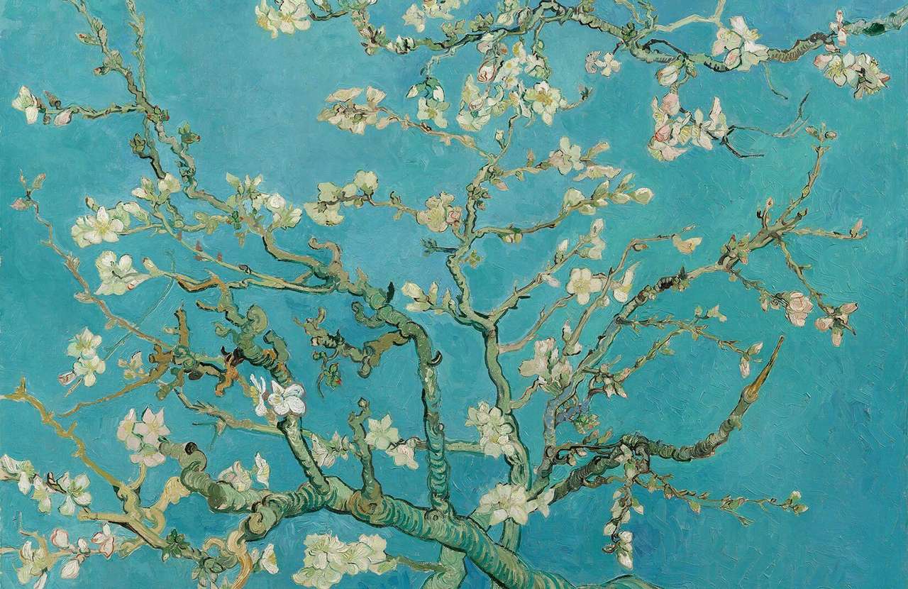 Kwiat migdałowca – Vincent Van Gogh puzzle online