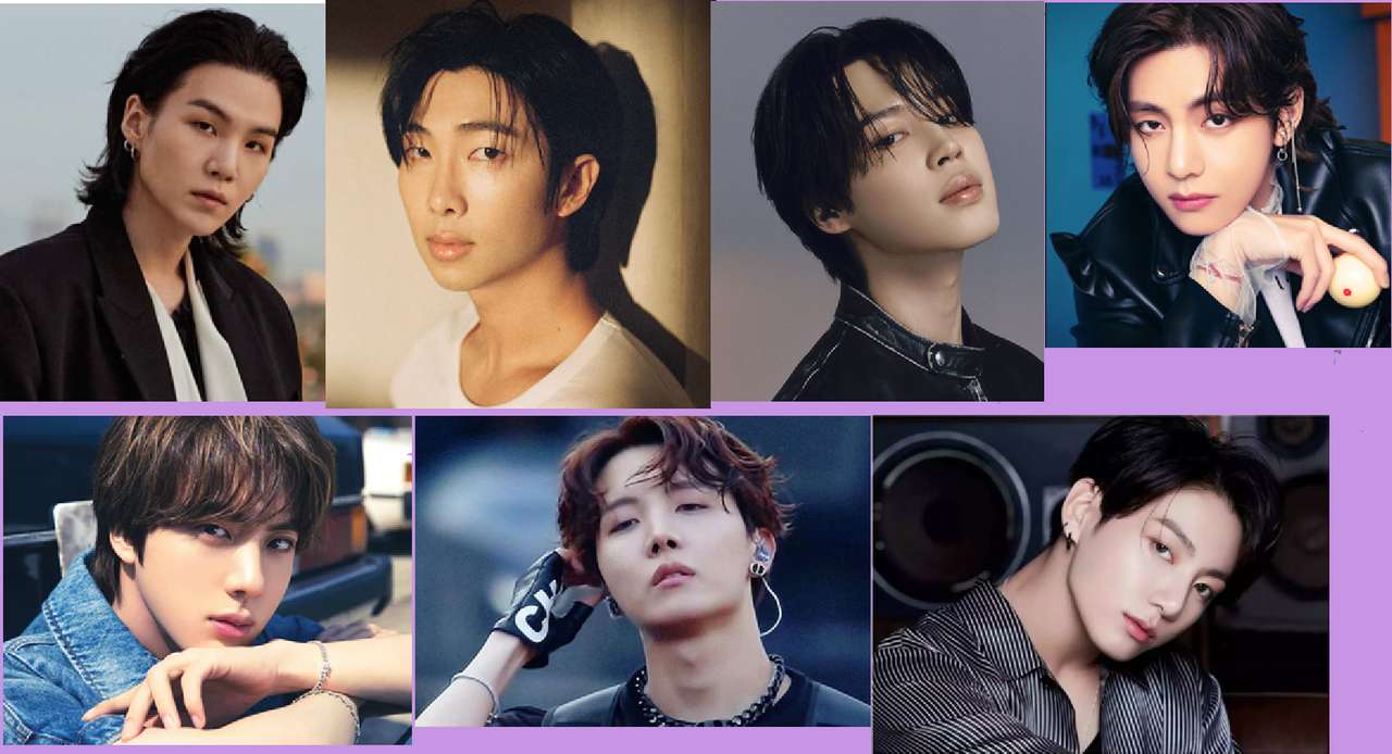 BTS: Suga, RM, Jimin, V, Jin, Jhope and JK puzzle online