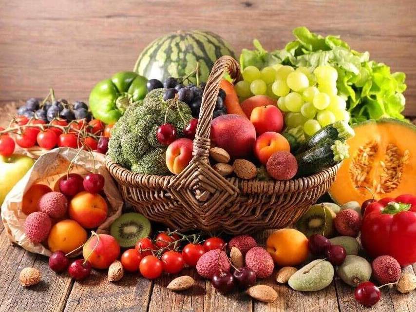 Zdrowe warzywa i owoce puzzle online