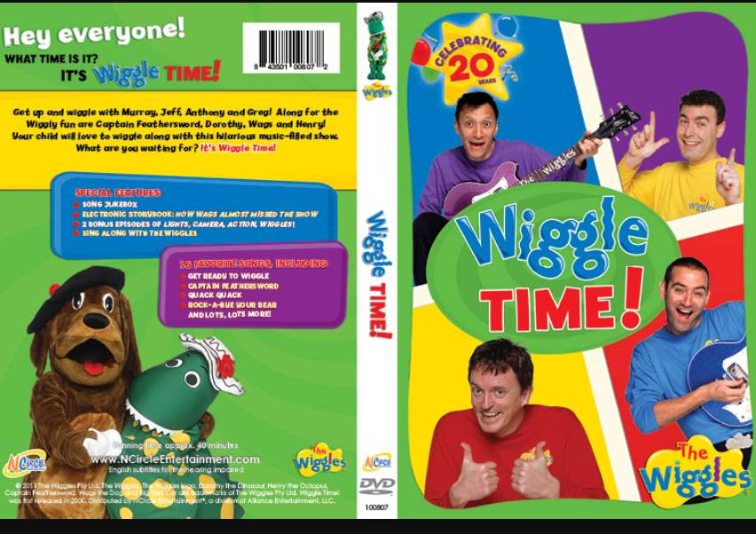 Wersja Wiggles 1998 Wiggle Time Wersja N Circle puzzle online