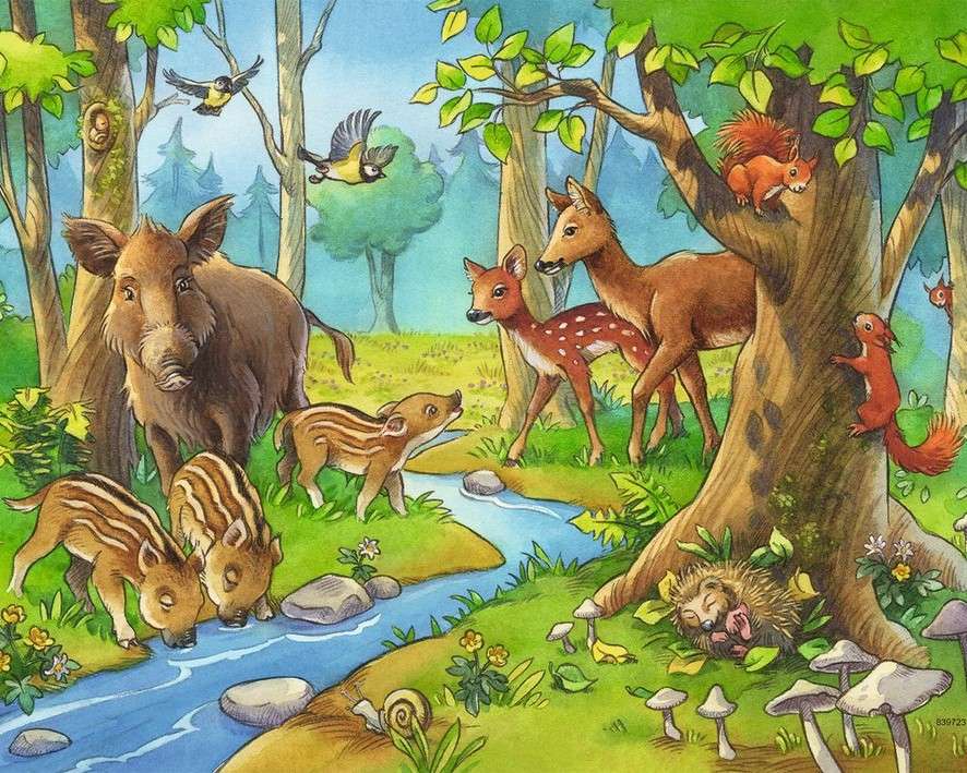 Leśne zwierzęta puzzle online