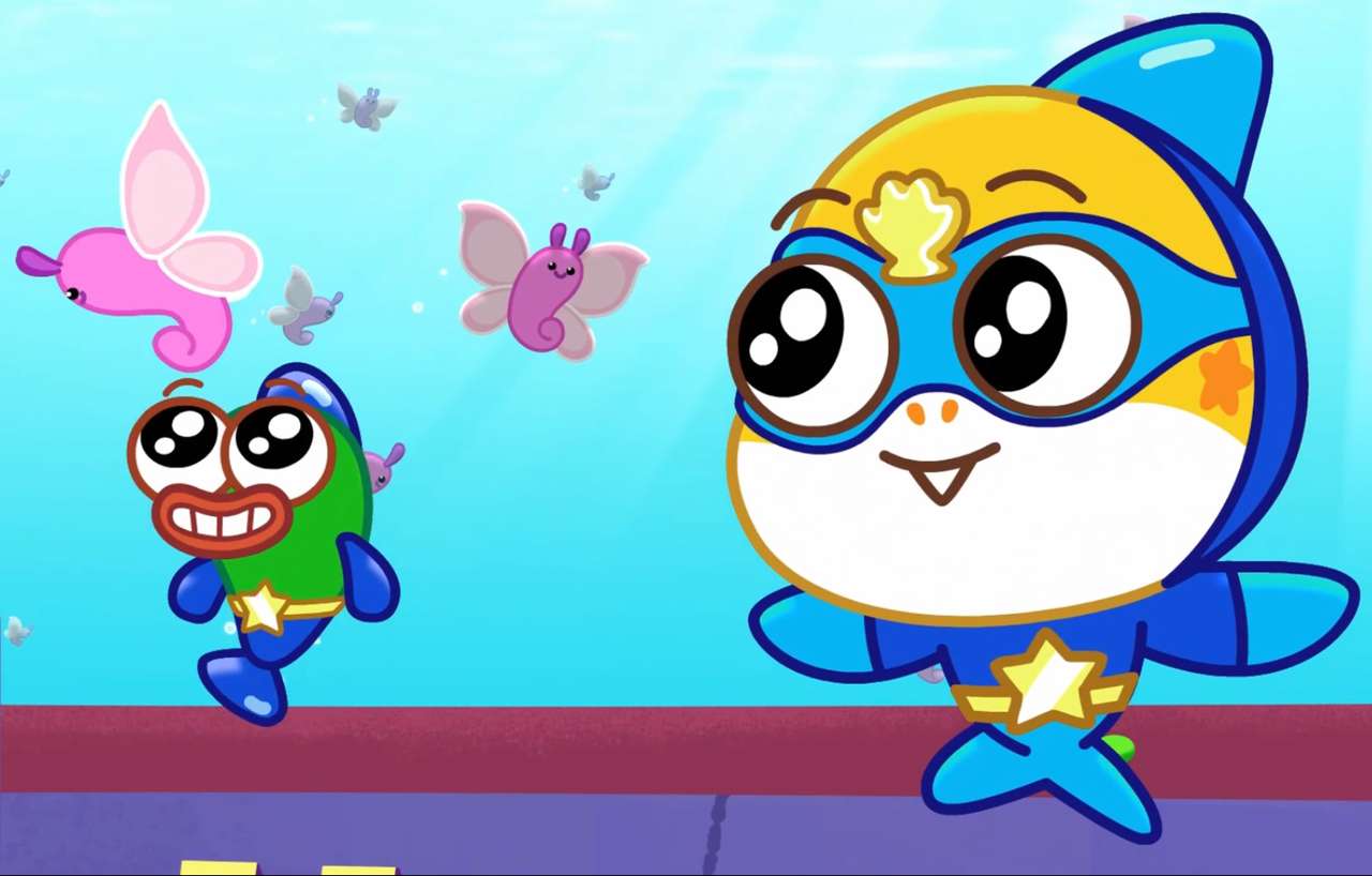Kapitan Kelp i Super Rekin jako niemowlęta! puzzle online