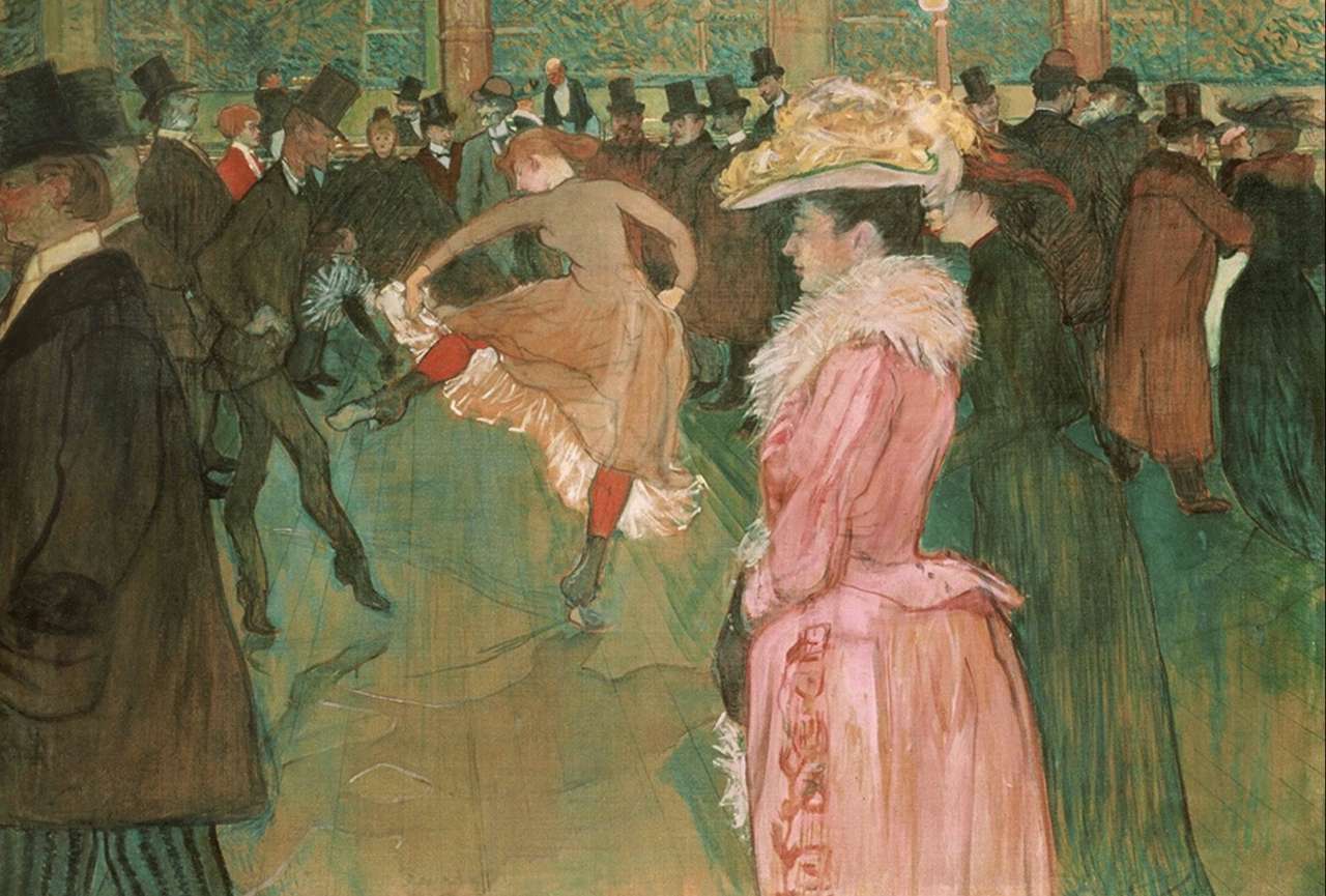 Baile en el Moulin Rouge. Toulouse-Lautrec puzzle online