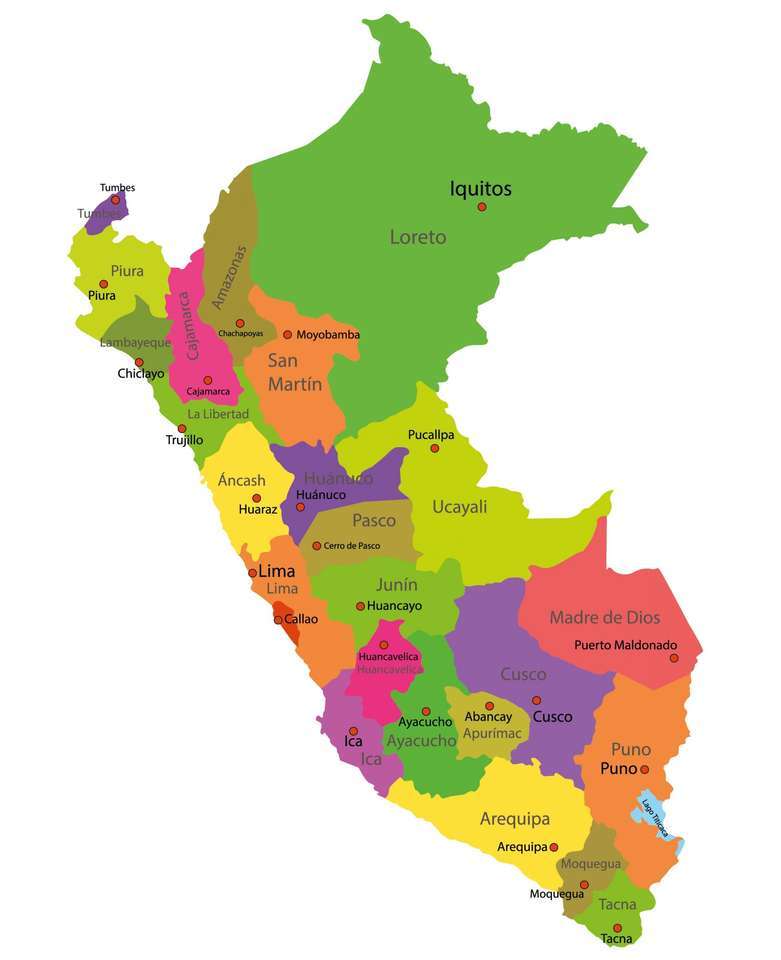 Mapa Peru. puzzle online