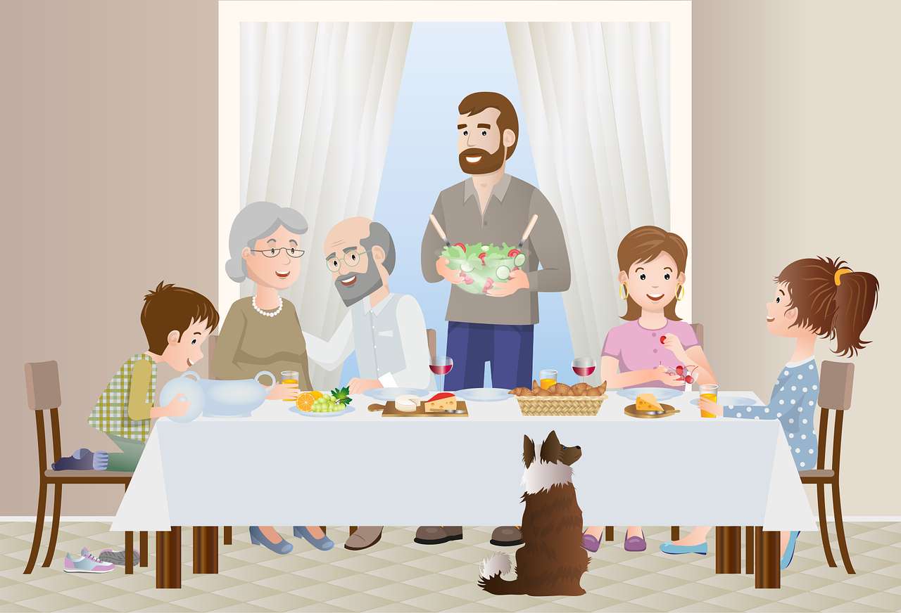 Rodzinny obiad puzzle online