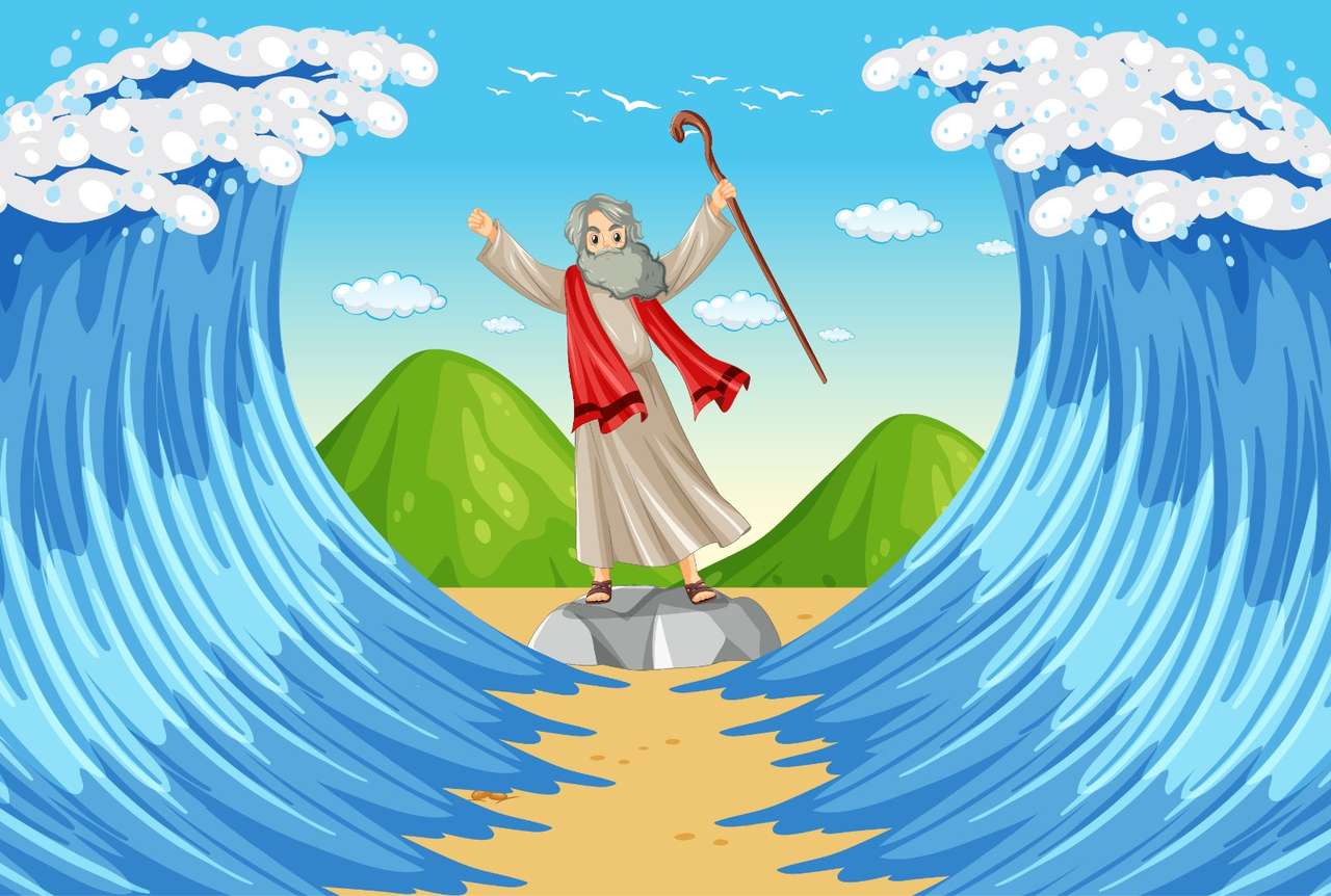 Mojżesz otwiera morze puzzle online
