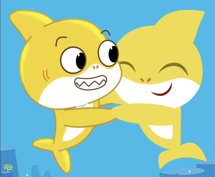 Baby Shark spotyka klasycznego rekina puzzle online