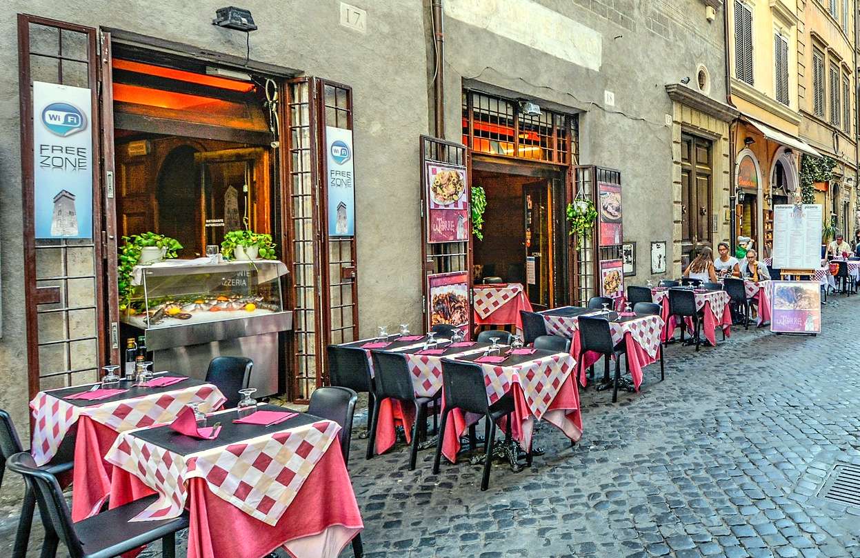 Restauracja z owocami morza w Rzymie puzzle online