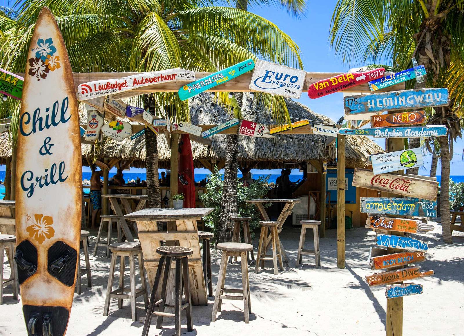 Bar na plaży w Willemstad (Curaçao) puzzle online