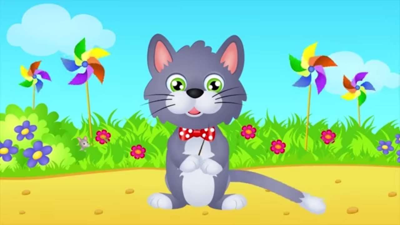 kotek obrazek-puzzle dla dzieci. puzzle online