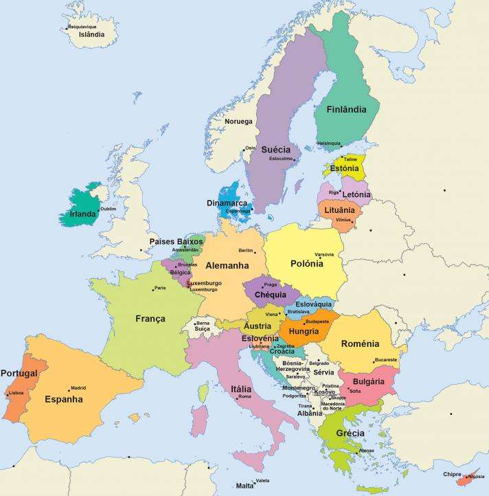 kraje Unii Europejskiej puzzle online