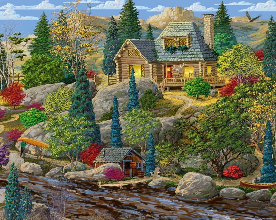 Dom na wzgórzu puzzle online