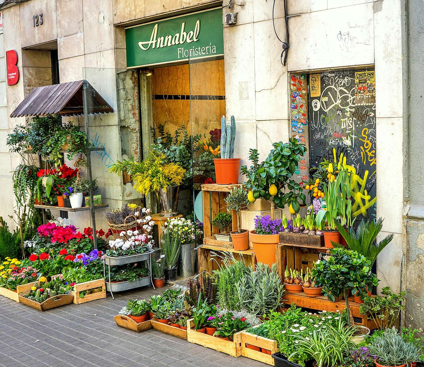 Kwiaciarnia w Barcelonie puzzle online