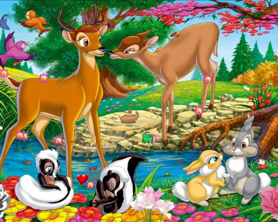 Zwierzątka z bajek Disneya puzzle online
