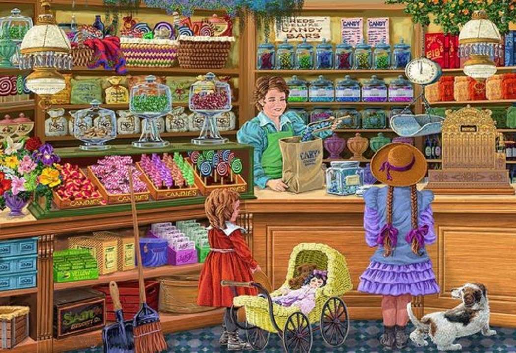kupowanie słodyczy puzzle online