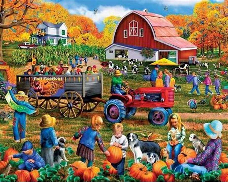 Dzieci na farmie puzzle online