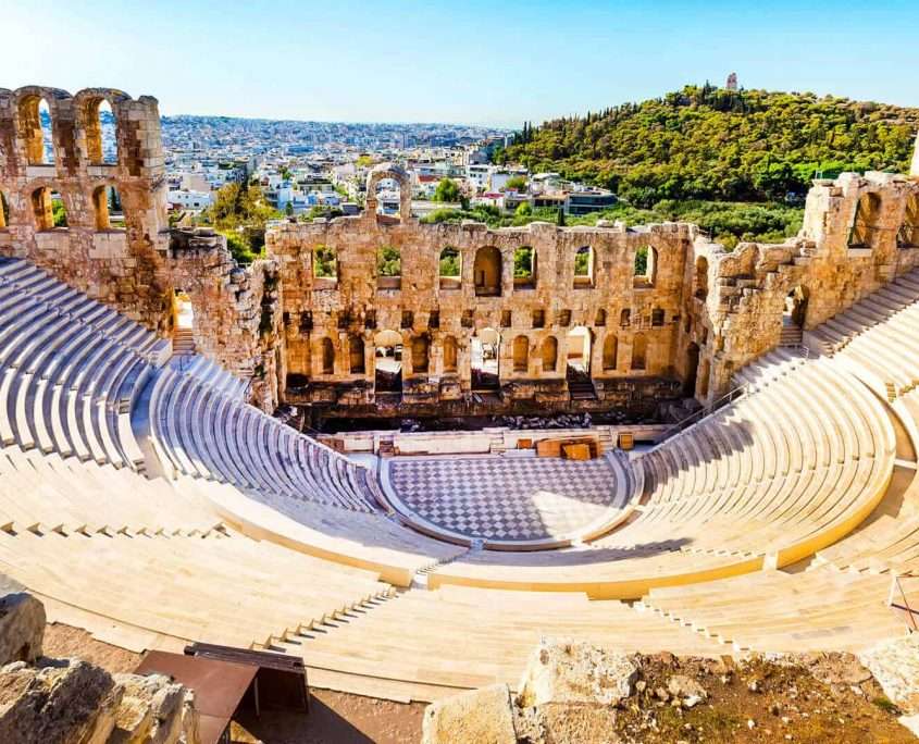 Ateński Odeon na stokach Akropolu. puzzle online