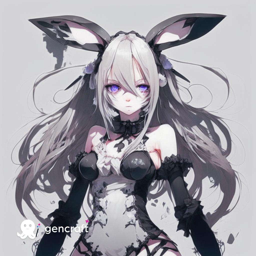 Goth Bunny dziewczyna puzzle online