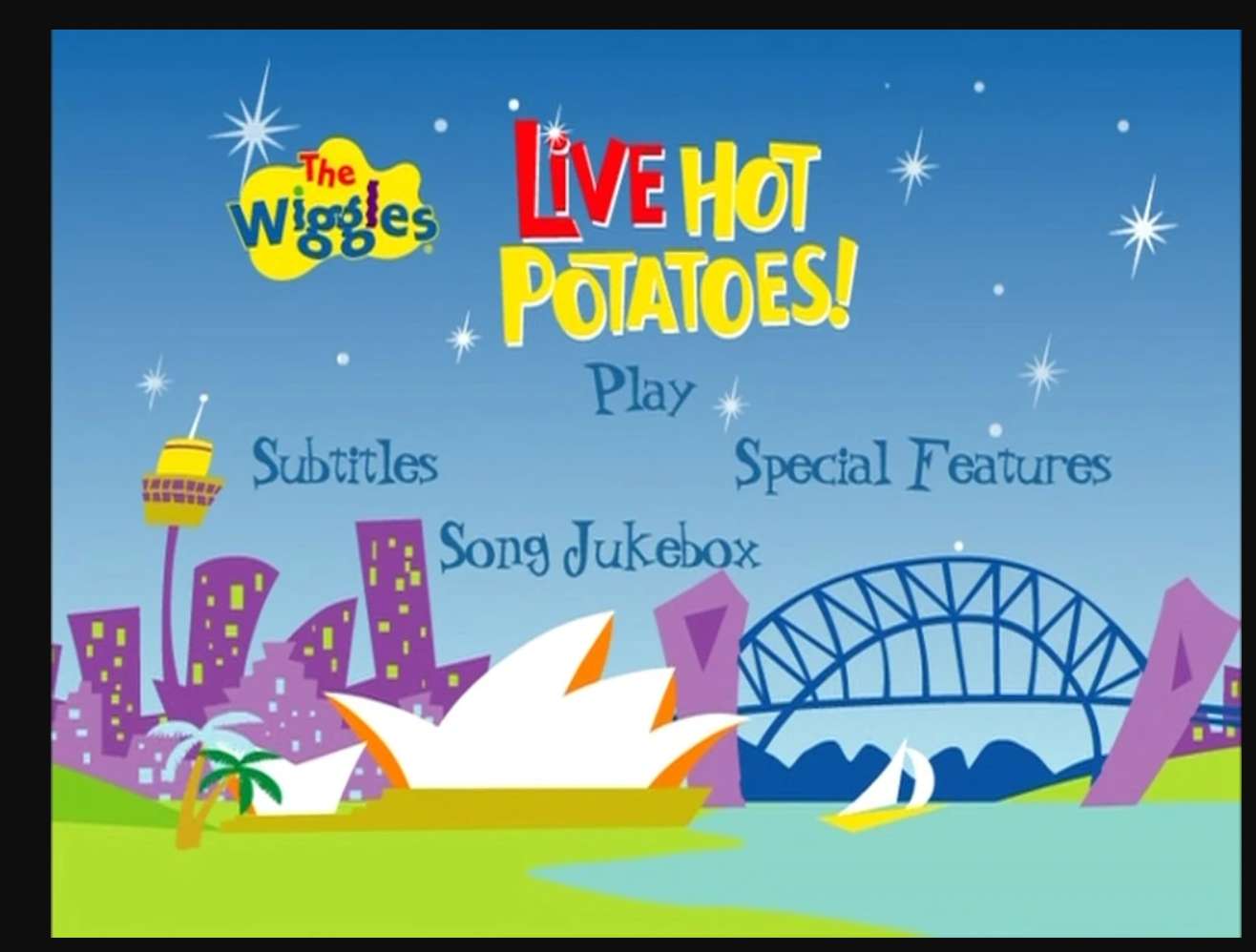 Menu DVD Wiggles Live Hot Potatoes puzzle online