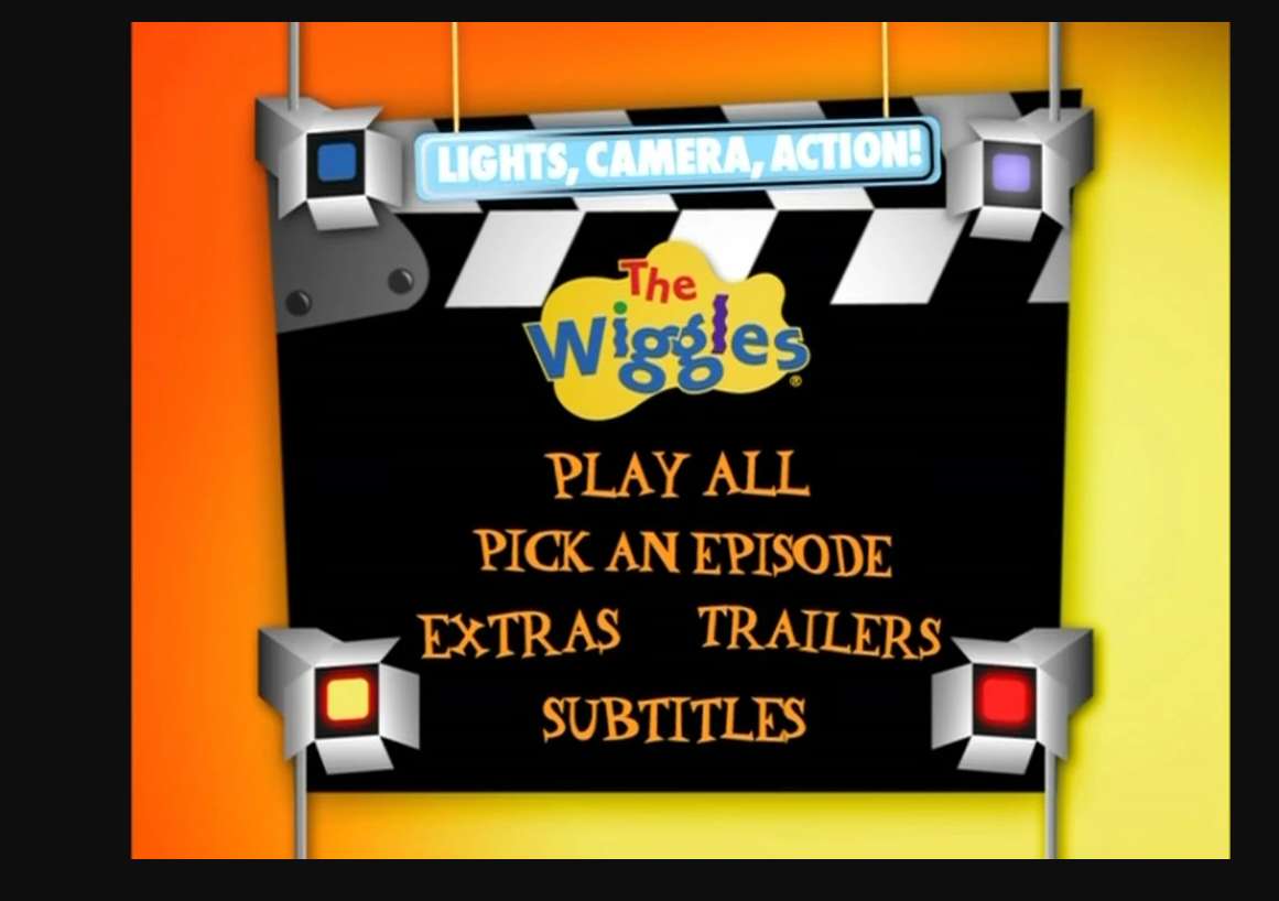 Światła Kamera Akcja Wiggles DVD Menu 2005 puzzle online